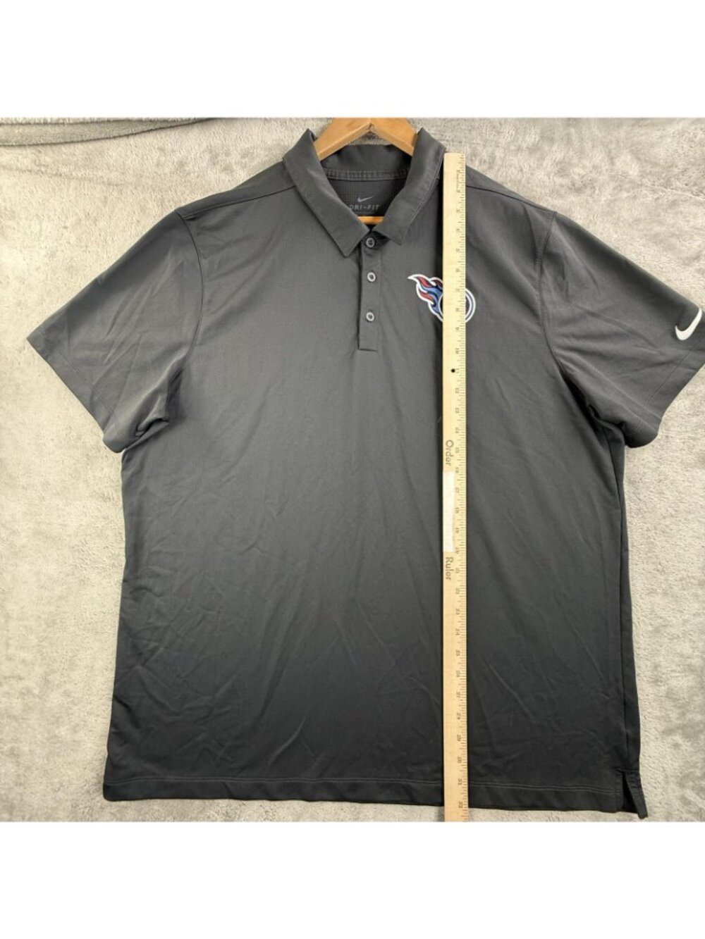 Tennessee Titans Shirt Mens 2XL Gray NFL Football Nike Dri Fit Golf Polo - Picture 9 of 12